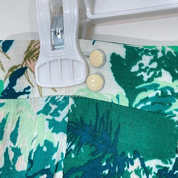 Anthropologie ELEVENSES Skort Womens 6 KADU PLEATED Wrap Skirt Shorts Green - Picture 7 of 7